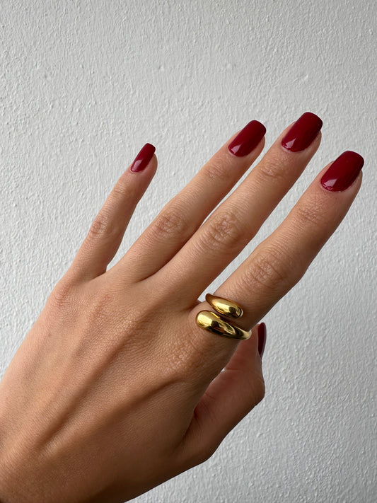 Open Snake Ring 18K Gold Plated